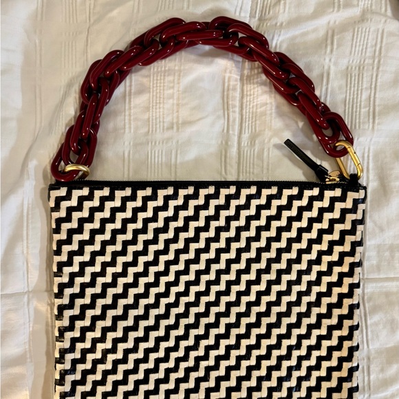 Clare V Shortie Strap in Oxblood Resin - Picture 4 of 4